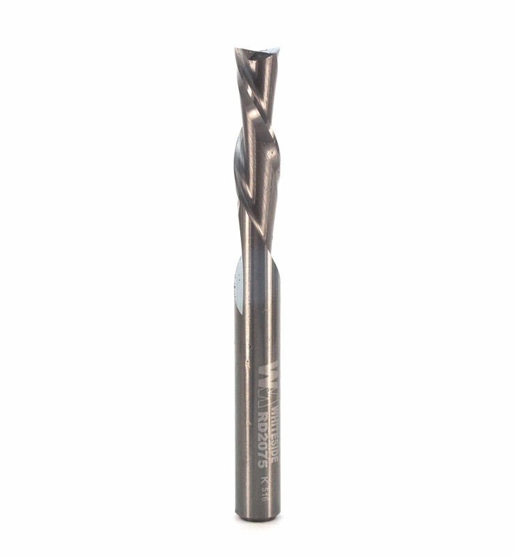 Downcut Spiral Standard Router Bit - Shank:1/4" - Diameter:1/4" - Cutting Length:3/4"